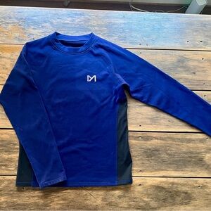 Women's Blue and Black Long Sleeve Sweatshirt